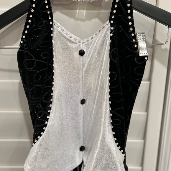 Tuxedo Style Black and White Dance Costume - Picture 2 of 7